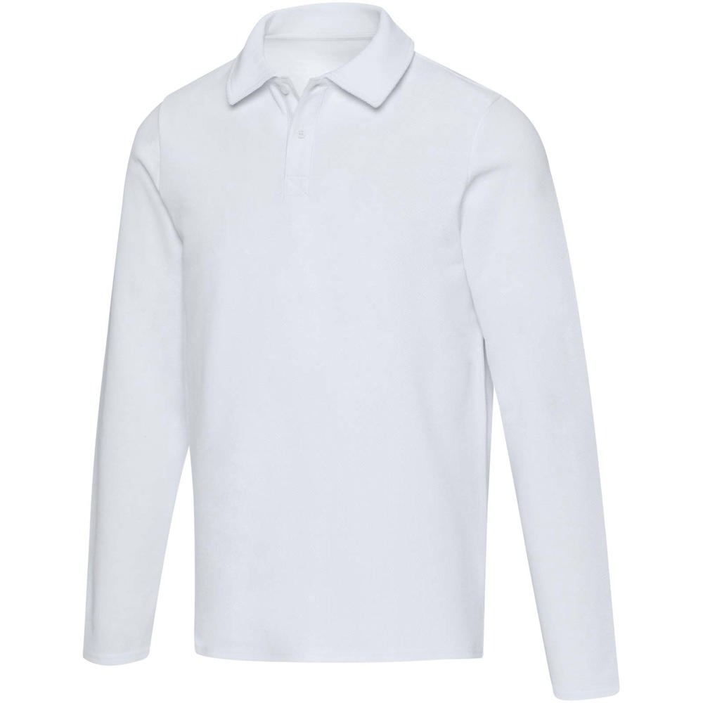 Apollo 245 g/m² uniseks poloshirt met lange mouwen - Wit