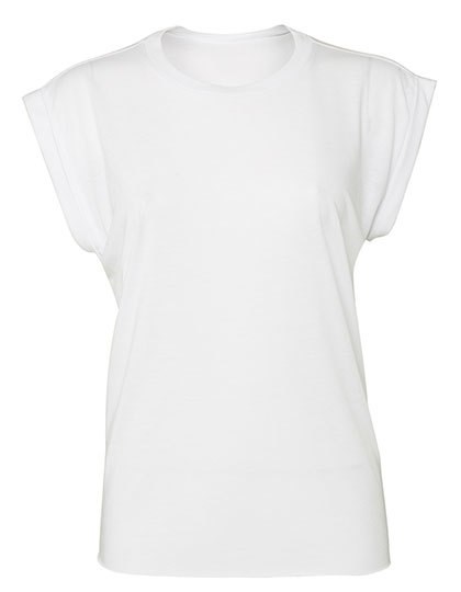 Bella - Women´s Flowy Muscle Tee With Rolled Cuff