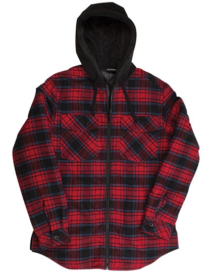 Burnside - Men´s Flannel Jacket With Sherpa Hoodie