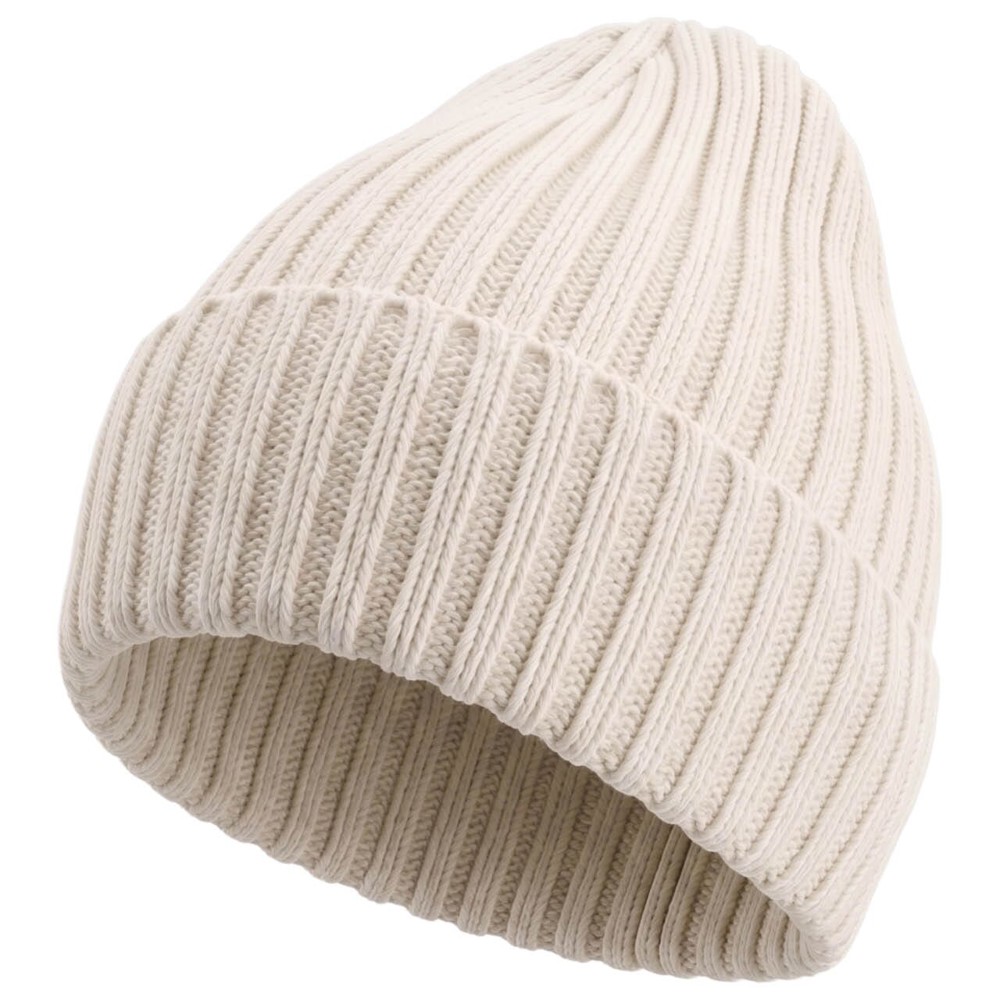Gebreide muts, 15% Merino wol - Gebroken wit (Off White) / Gebroken wit
