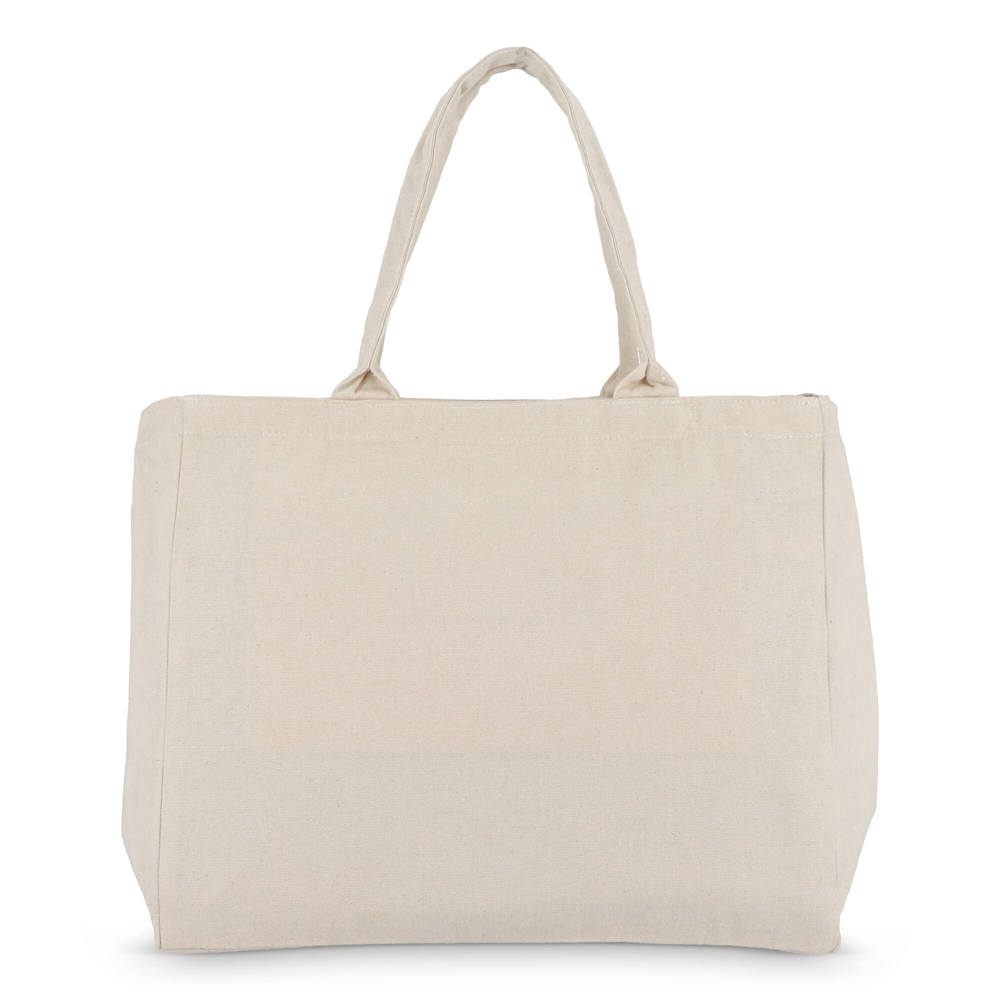 Katoen Tote met rits OEKO-TEX® 39 x 24 x 34cm 320g/m²