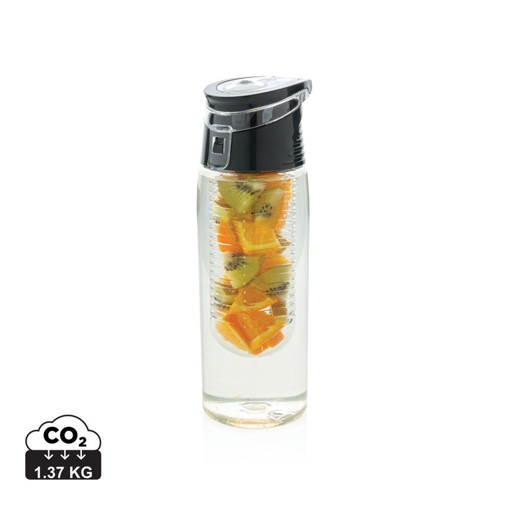 Afsluitbare waterfles met infuser