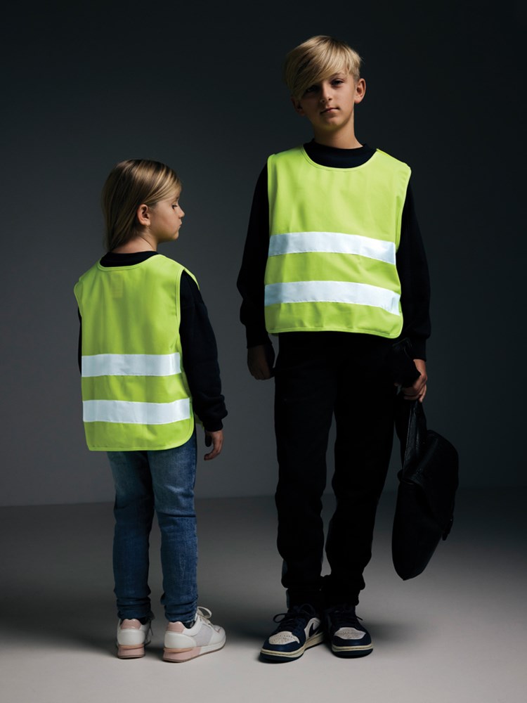 GRS gerecycled PET reflecterend veiligheidsvest 7-12 jaar