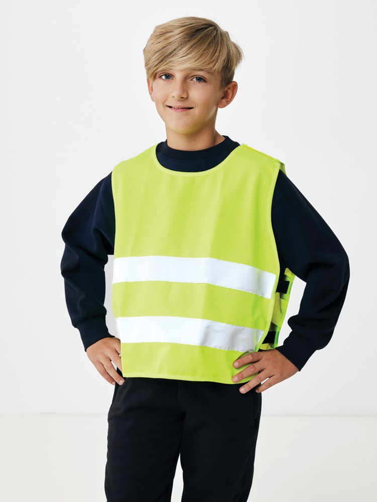 GRS gerecycled PET reflecterend veiligheidsvest 7-12 jaar