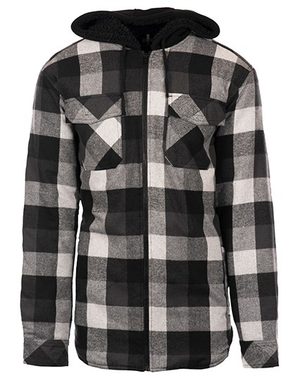 Burnside - Men´s Flannel Jacket With Sherpa Hoodie