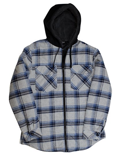 Burnside - Men´s Flannel Jacket With Sherpa Hoodie