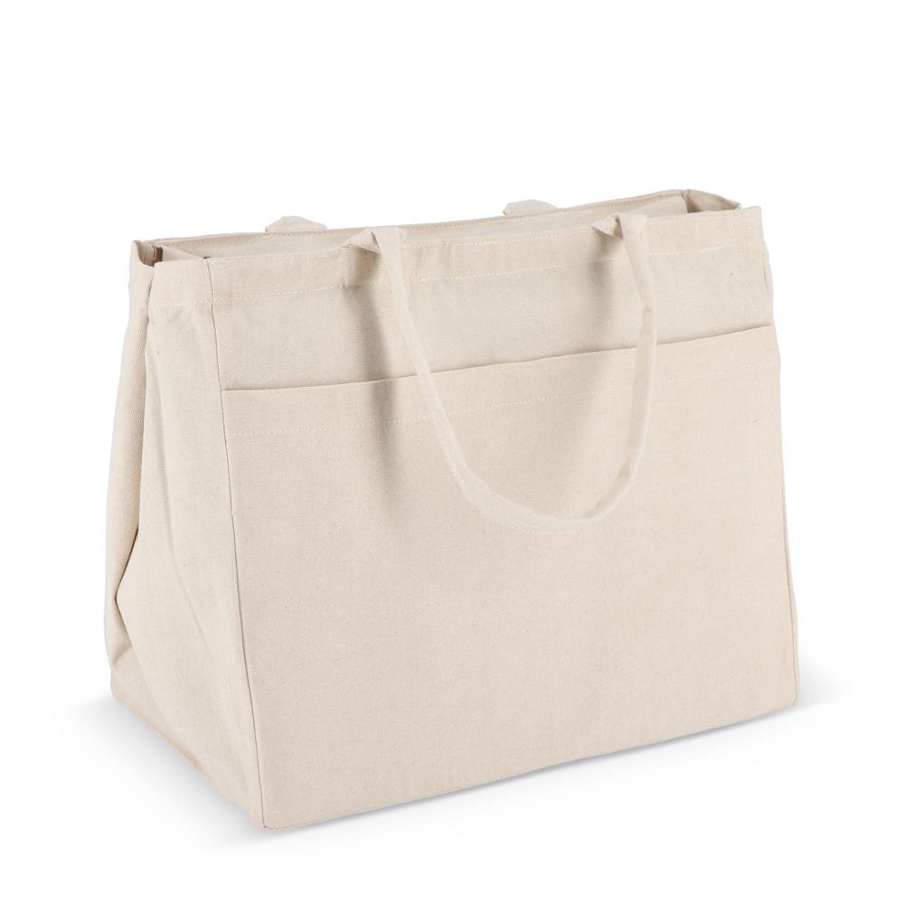 Katoen Tote met rits OEKO-TEX® 39 x 24 x 34cm 320g/m²