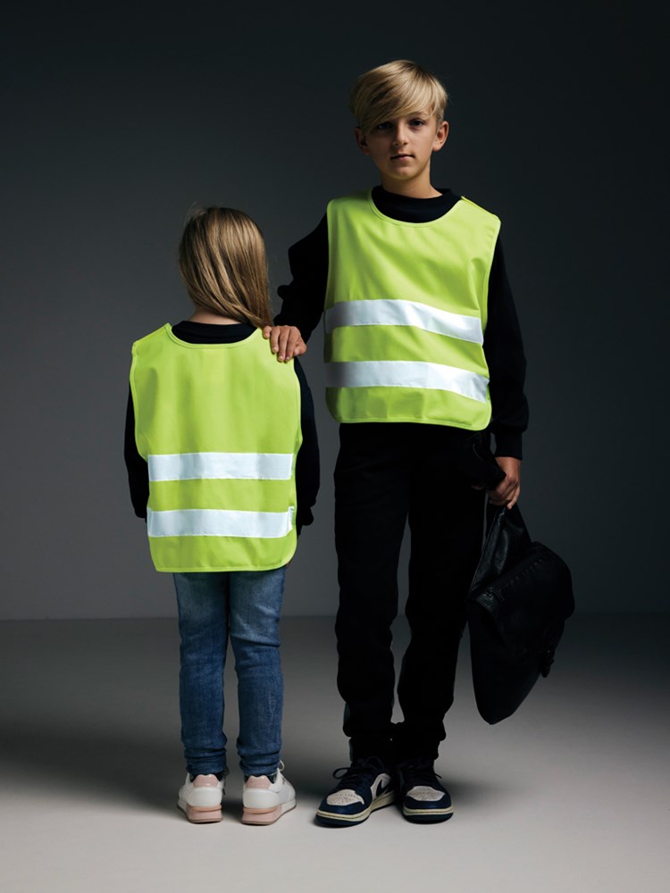 GRS gerecycled PET reflecterend veiligheidsvest 7-12 jaar